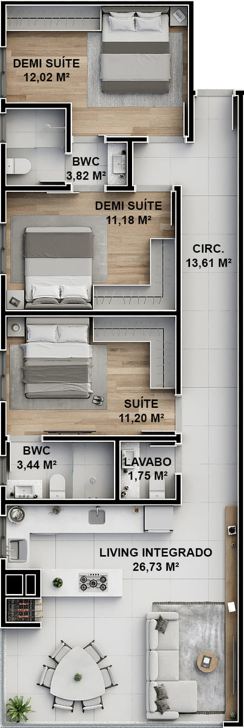 Planta 4 do Amalfittà em Porto Belo SC