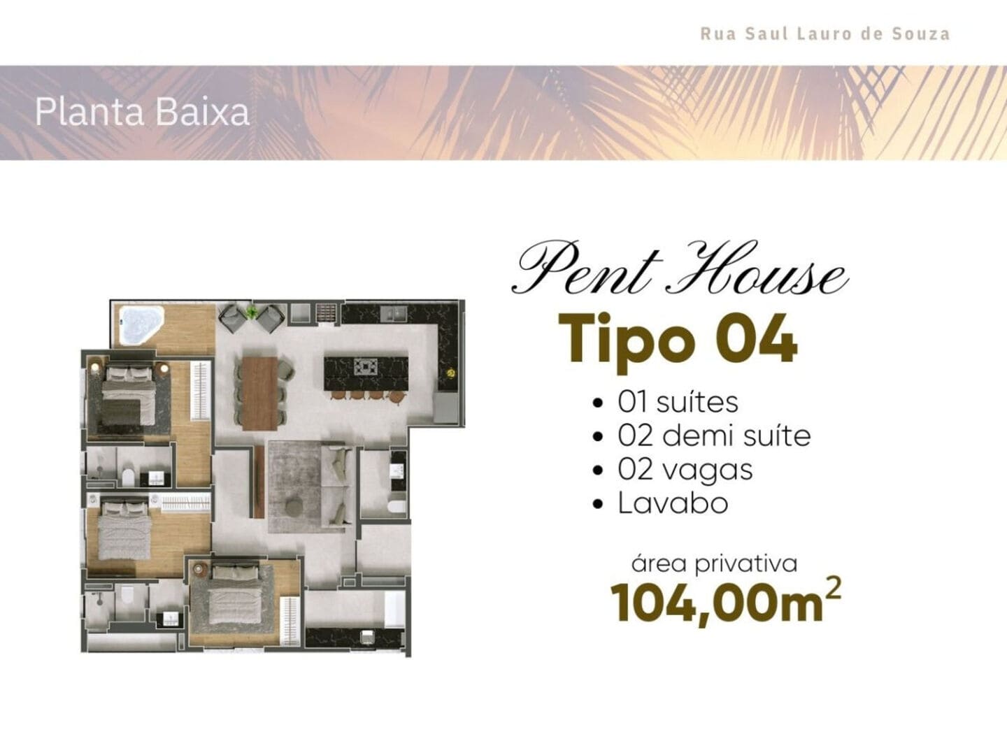 Area de lazer 13 do Atlantis Tower em Porto Belo SC