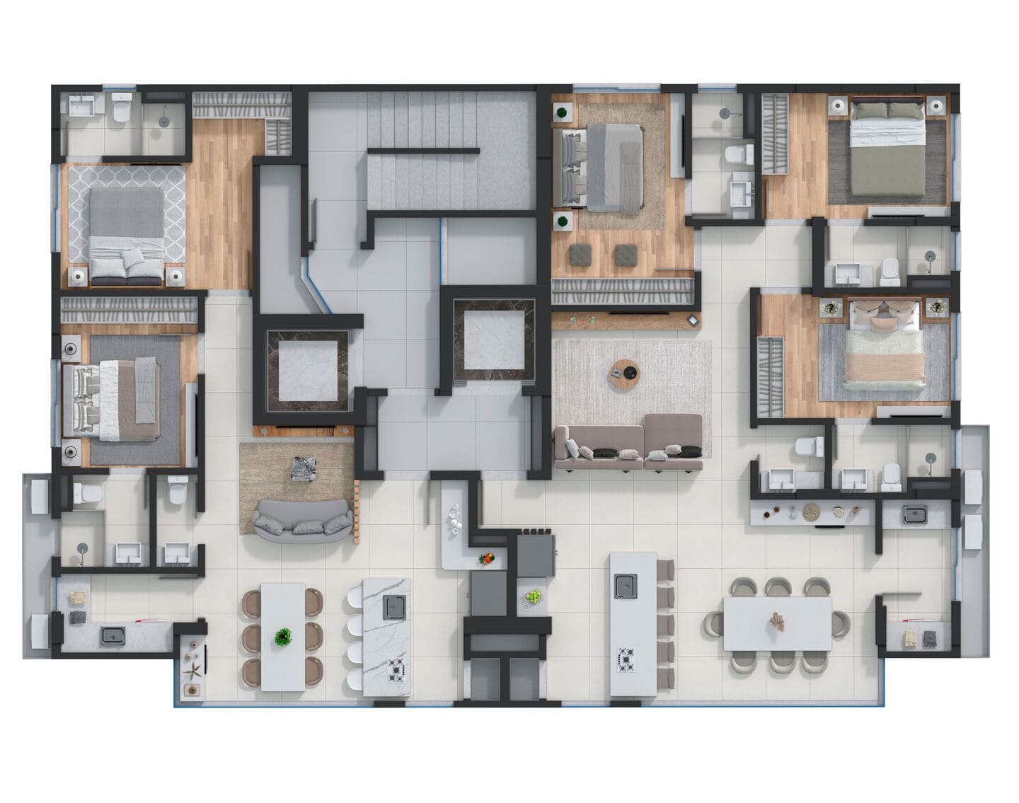 Planta 1 do Atlas Residence em Porto Belo SC