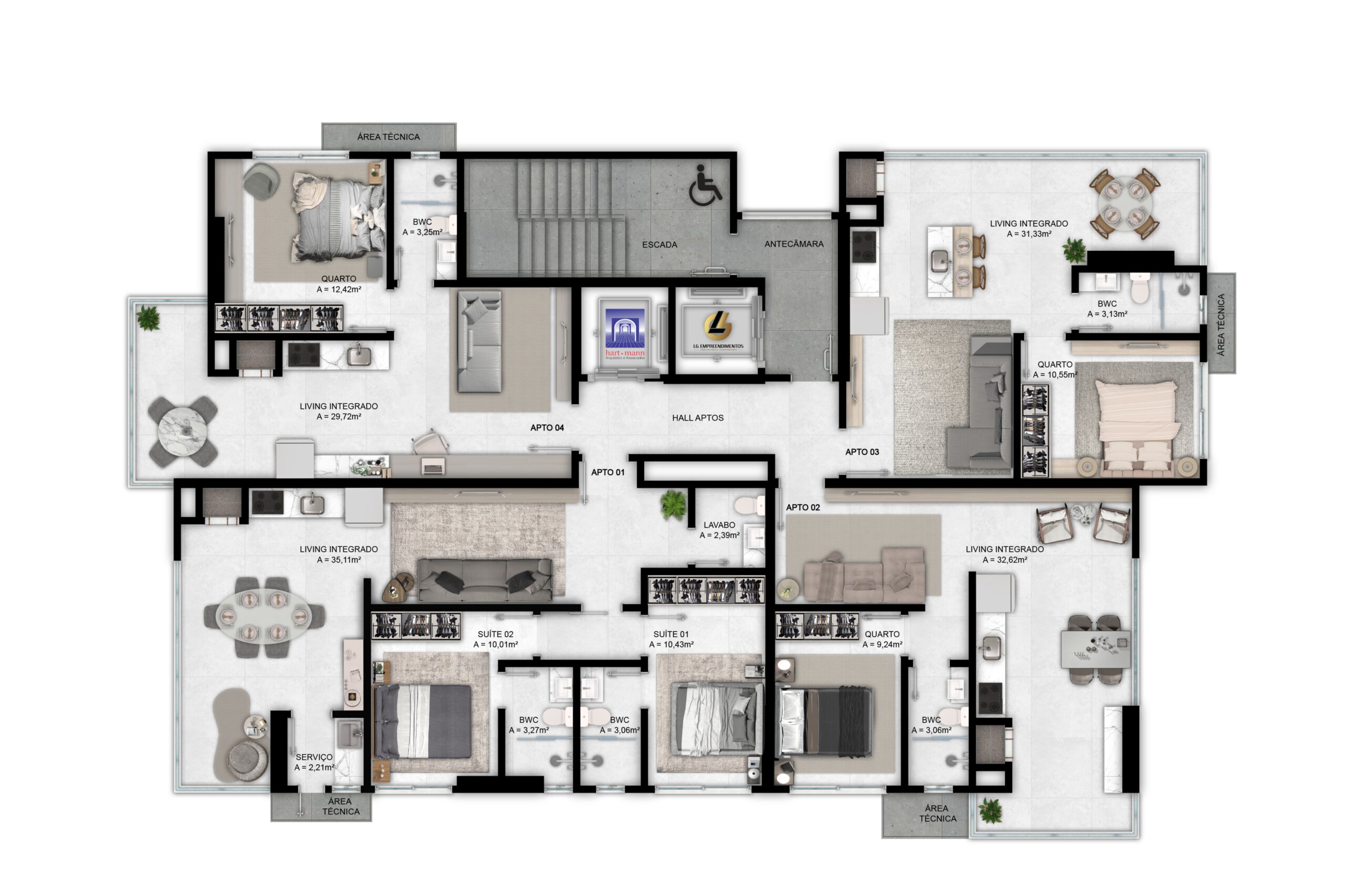 Planta 1 do Black Tower em Porto Belo SC