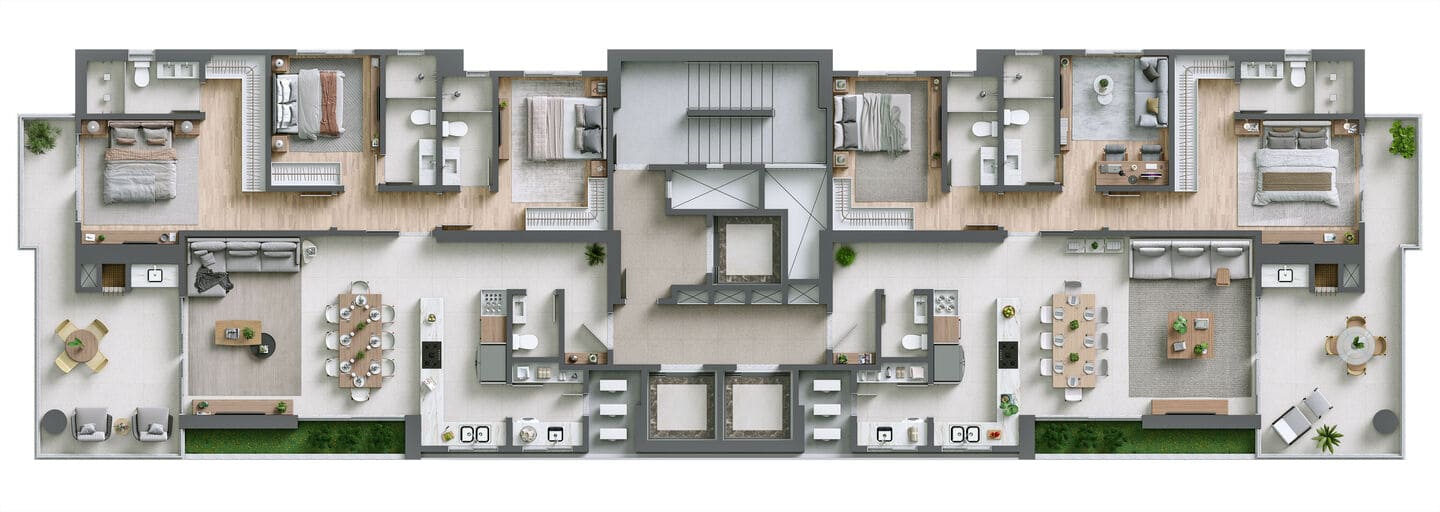 Planta 1 do Blue Forest em Porto Belo SC