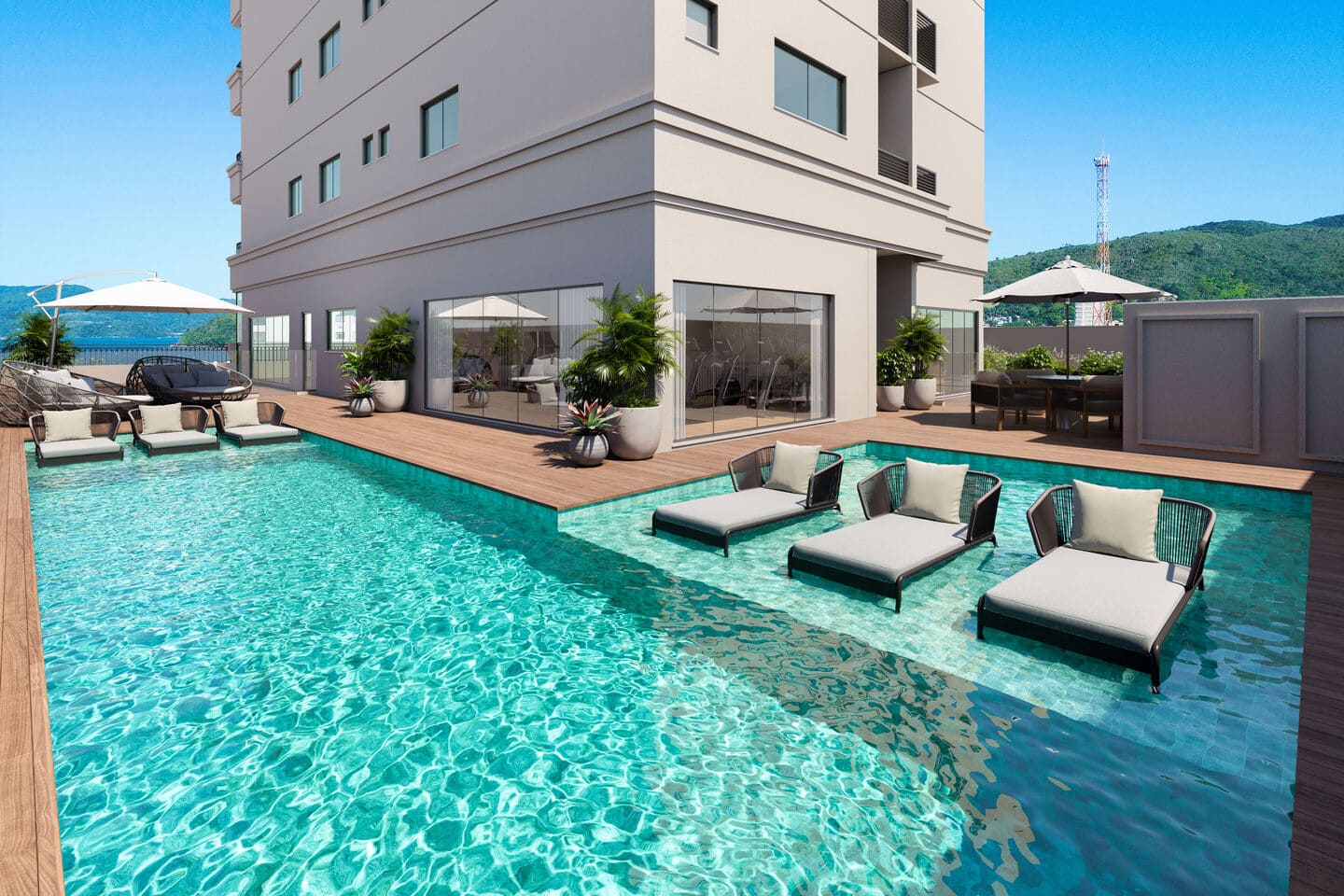 Render 1 do Celebration Village Residence em Porto Belo SC