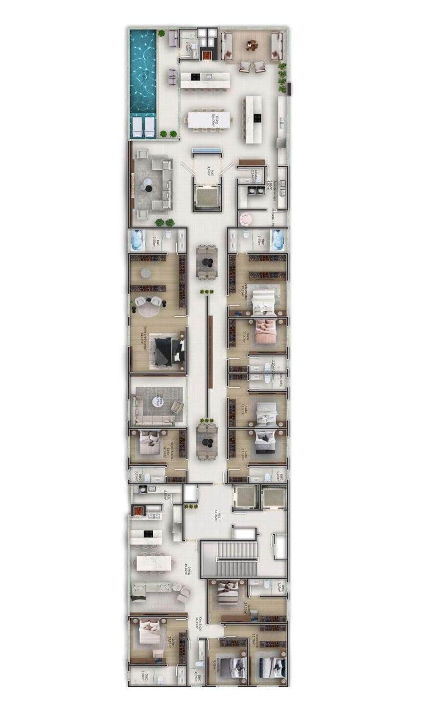 Planta 1 do Emaar Exclusive em Porto Belo SC