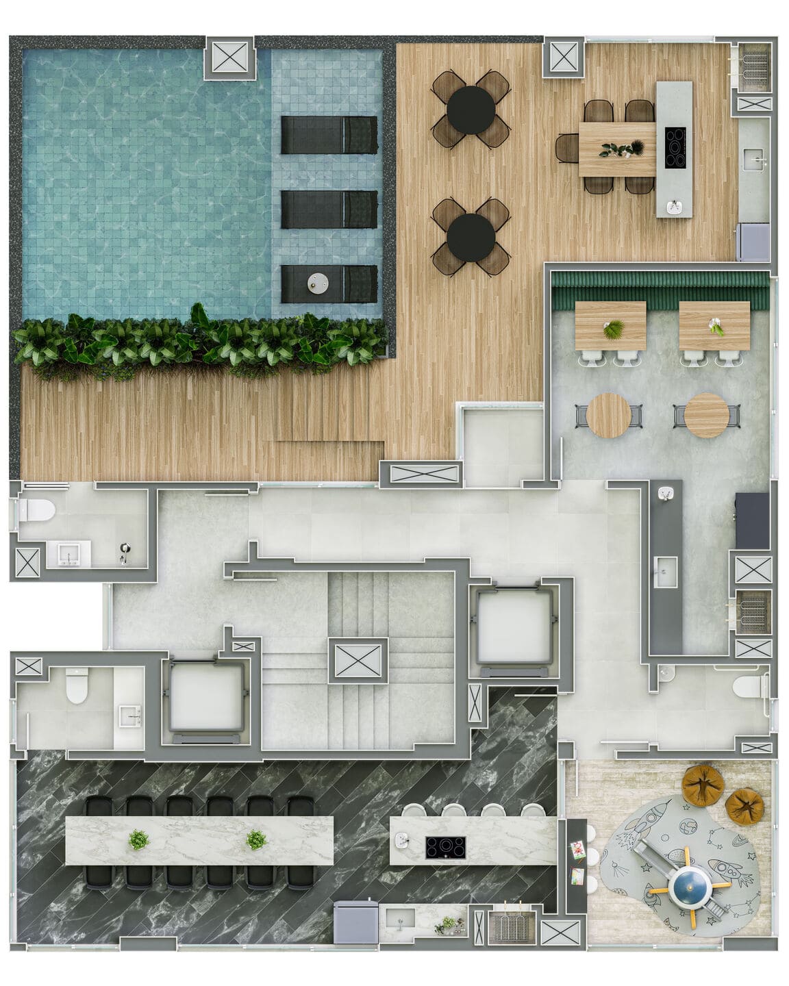 Planta 5 do Flow Aptos em Porto Belo SC