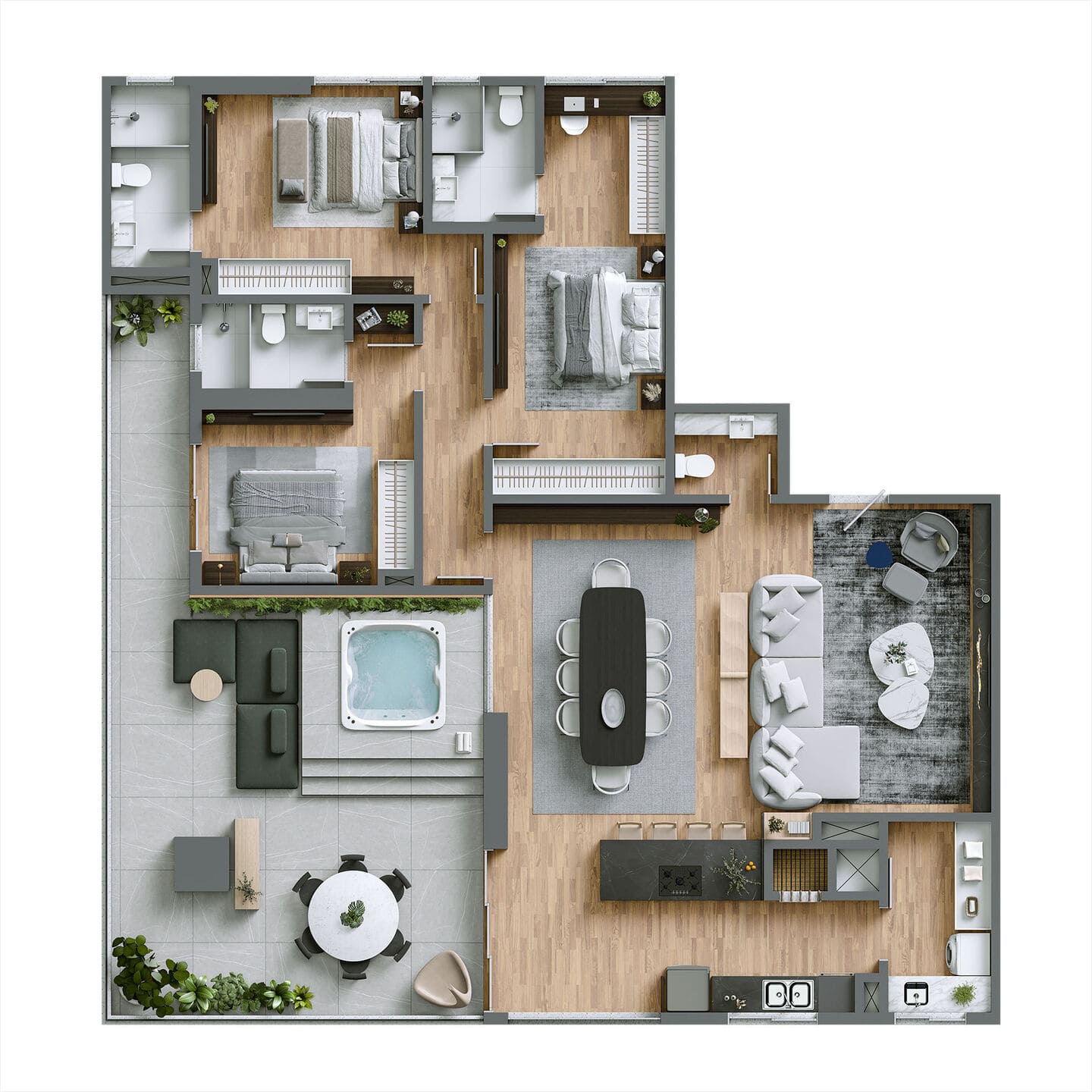 Planta 1 do Hera Phacz Home em Porto Belo SC