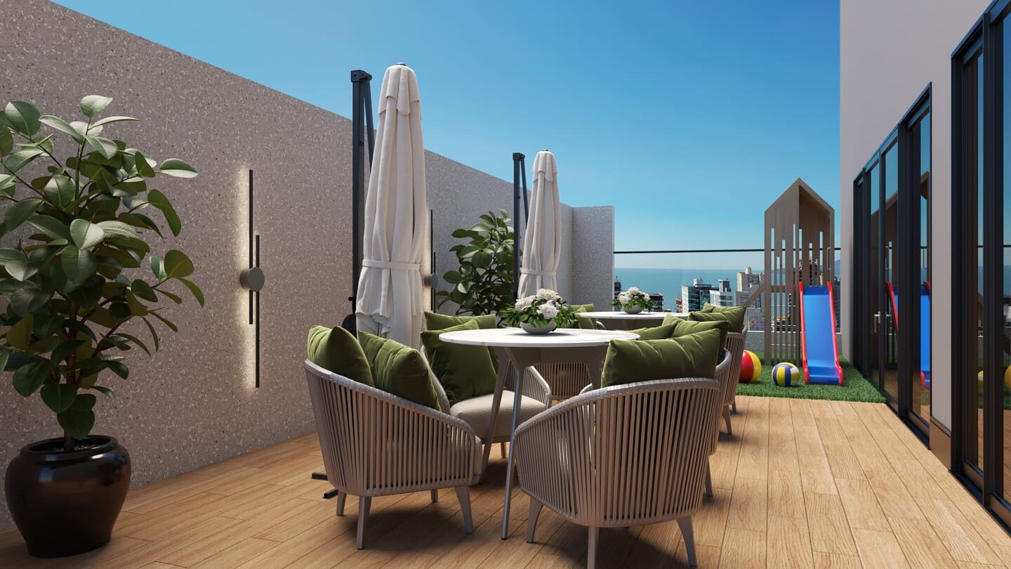Area de lazer 1 do Iluminato Residence em Porto Belo SC