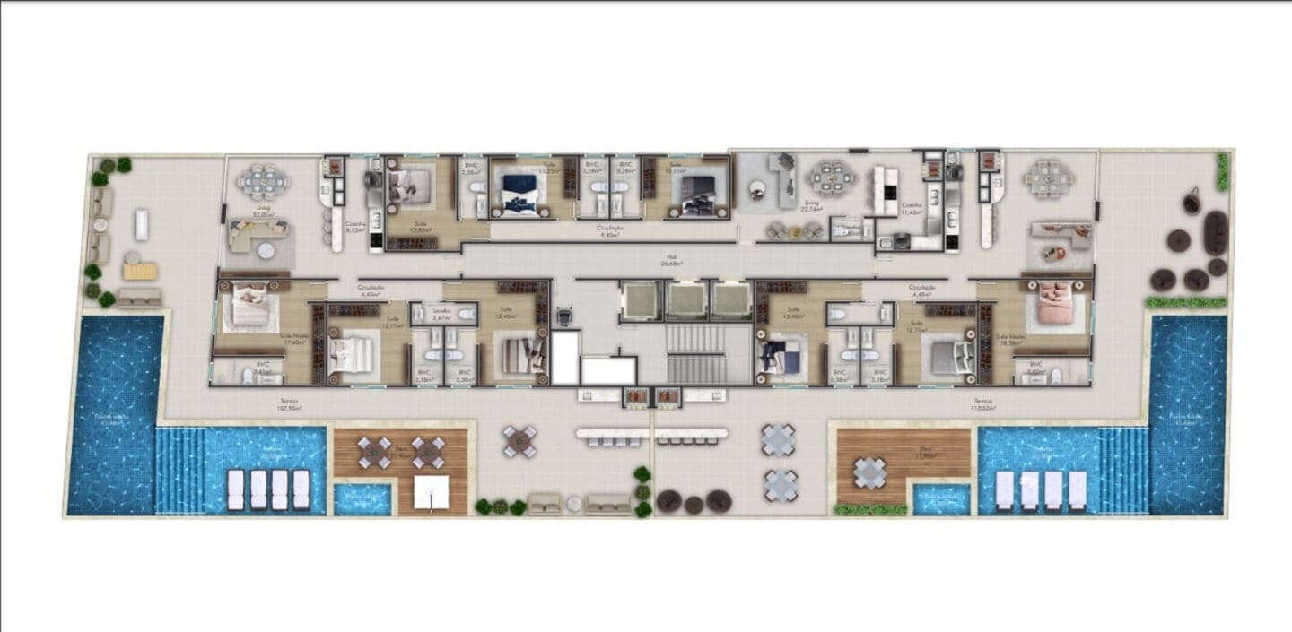Planta 3 do Macau Exclusive em Porto Belo SC