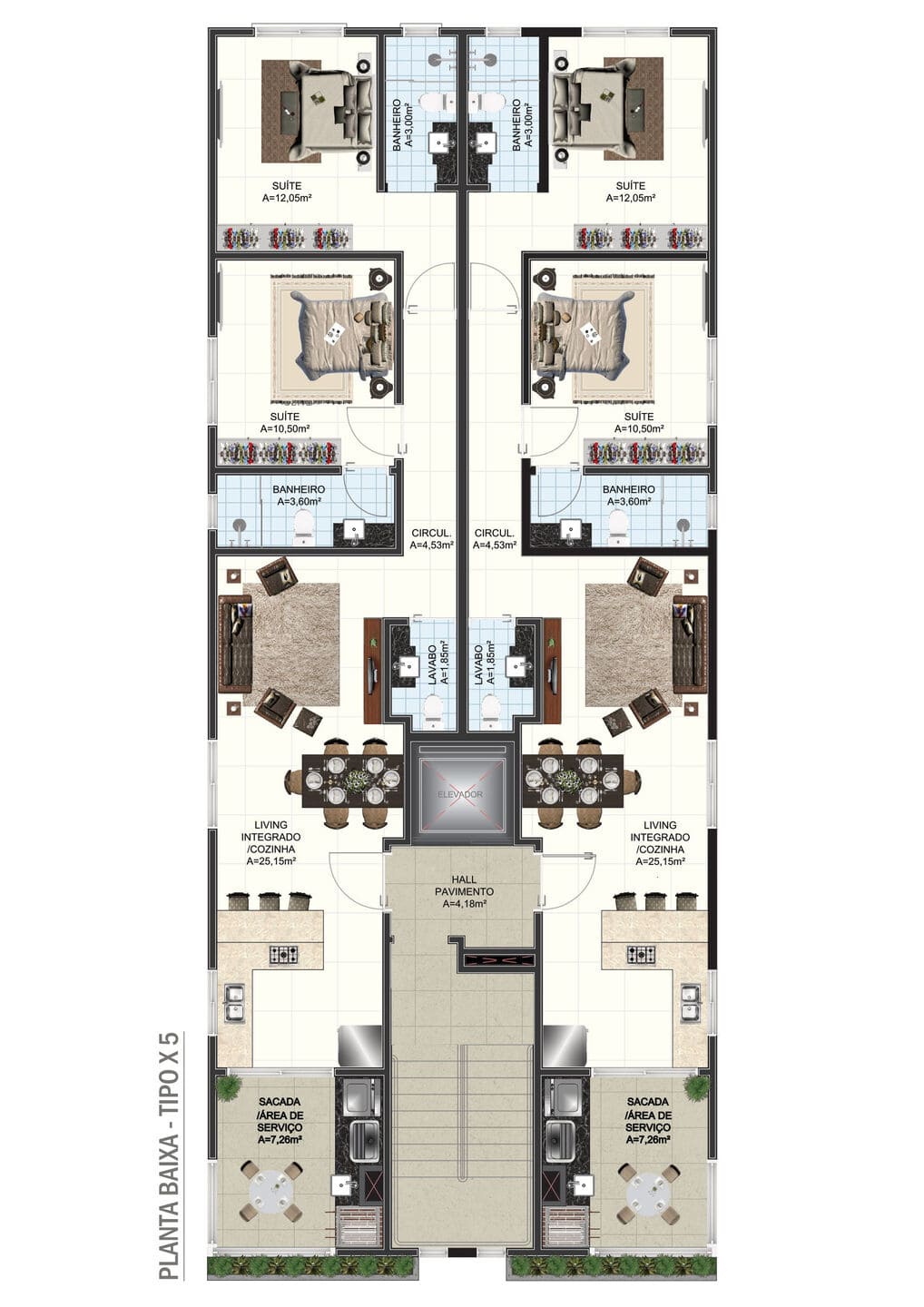 Planta 2 do Mawa Residence em Porto Belo SC
