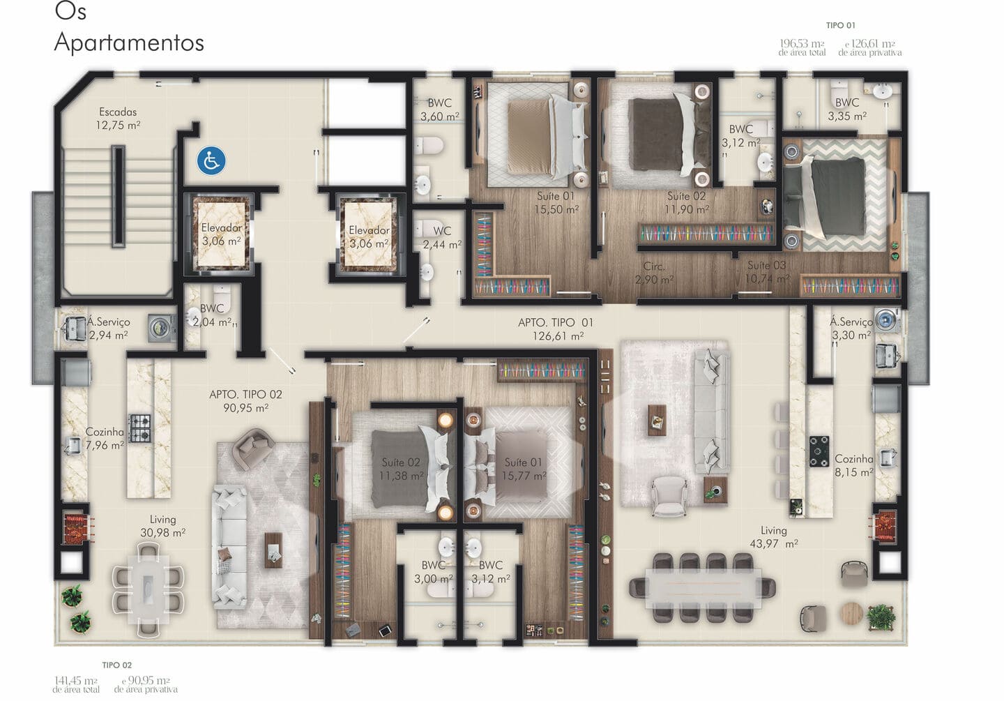Planta 2 do Nouve 354 em Porto Belo SC