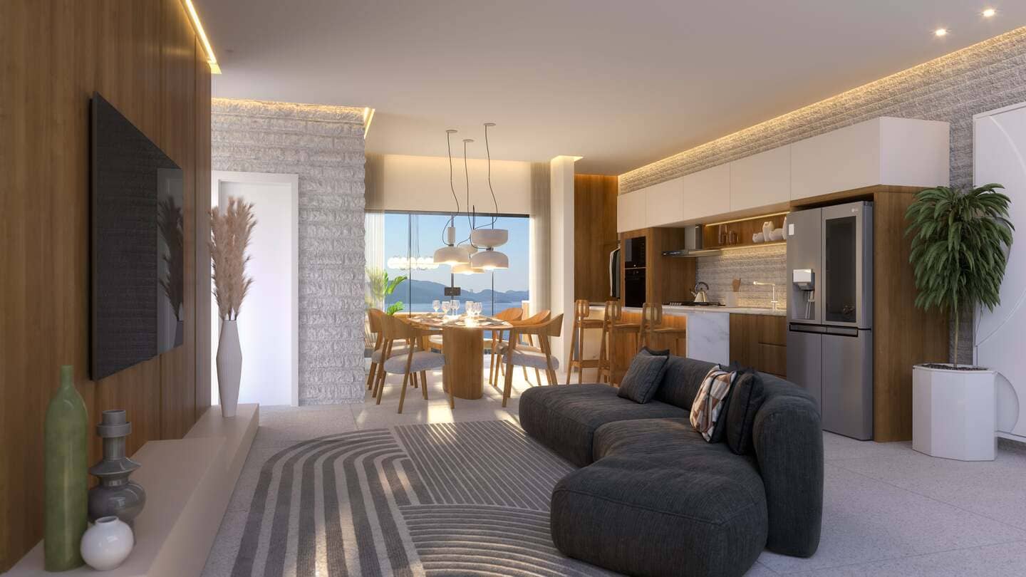 Render 2 do One Bay Tower em Porto Belo SC