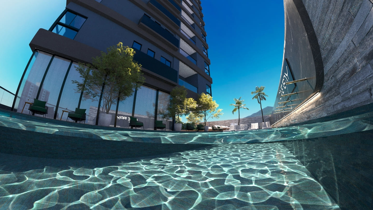 Area de lazer 2 do One Bay Tower em Porto Belo SC