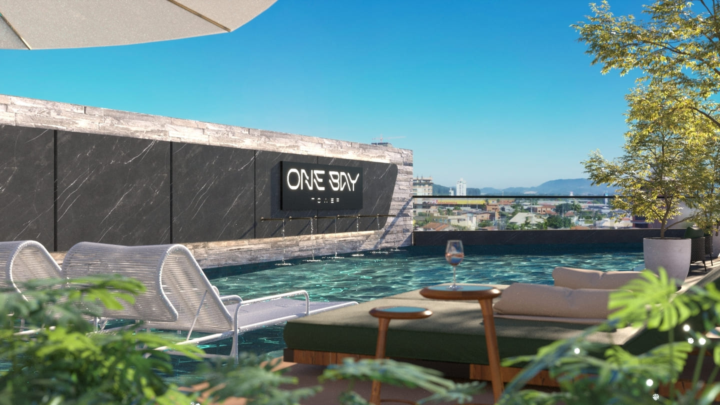 Render 1 do One Bay Tower em Porto Belo SC
