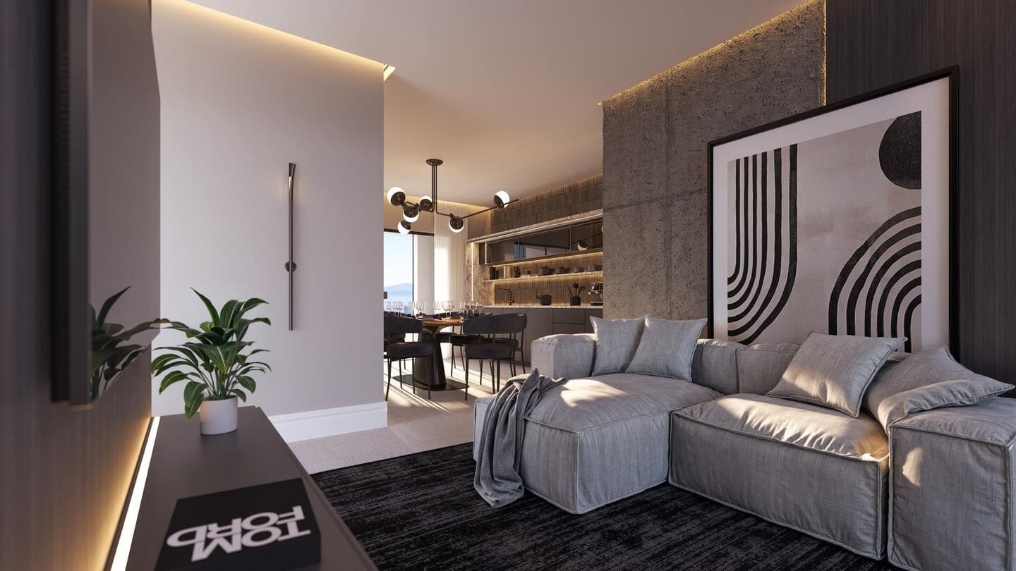 Render 3 do One Bay Tower em Porto Belo SC