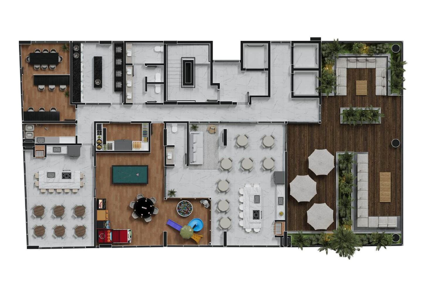 Area de lazer 5 do Park View Residencial em Porto Belo SC