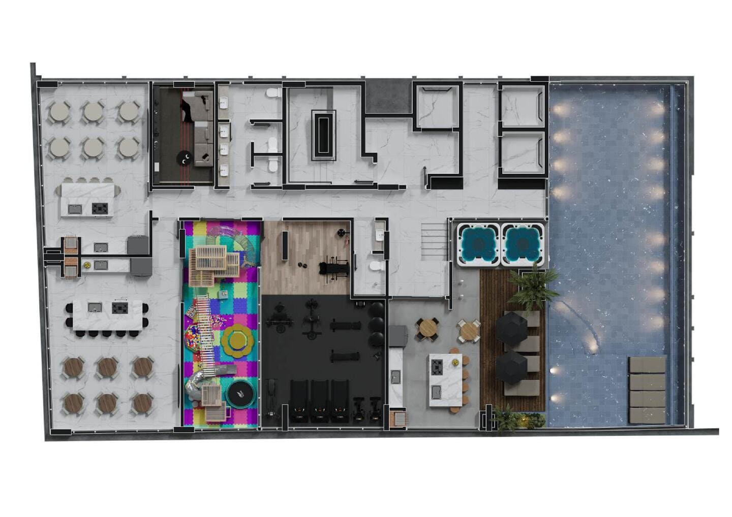 Area de lazer 6 do Park View Residencial em Porto Belo SC
