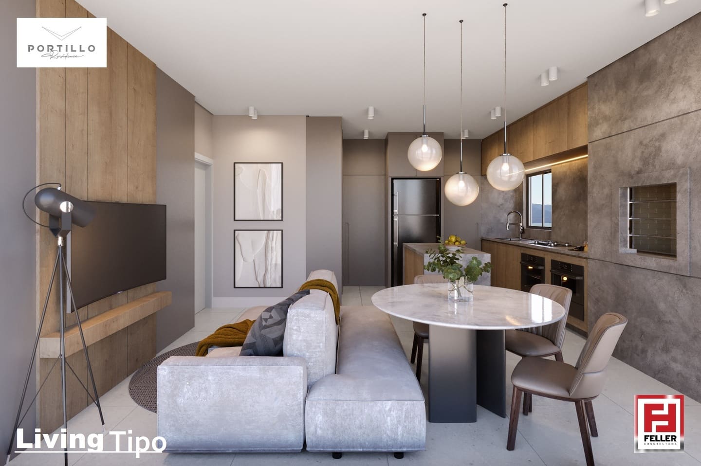Render 2 do Portillo Residence em Porto Belo SC
