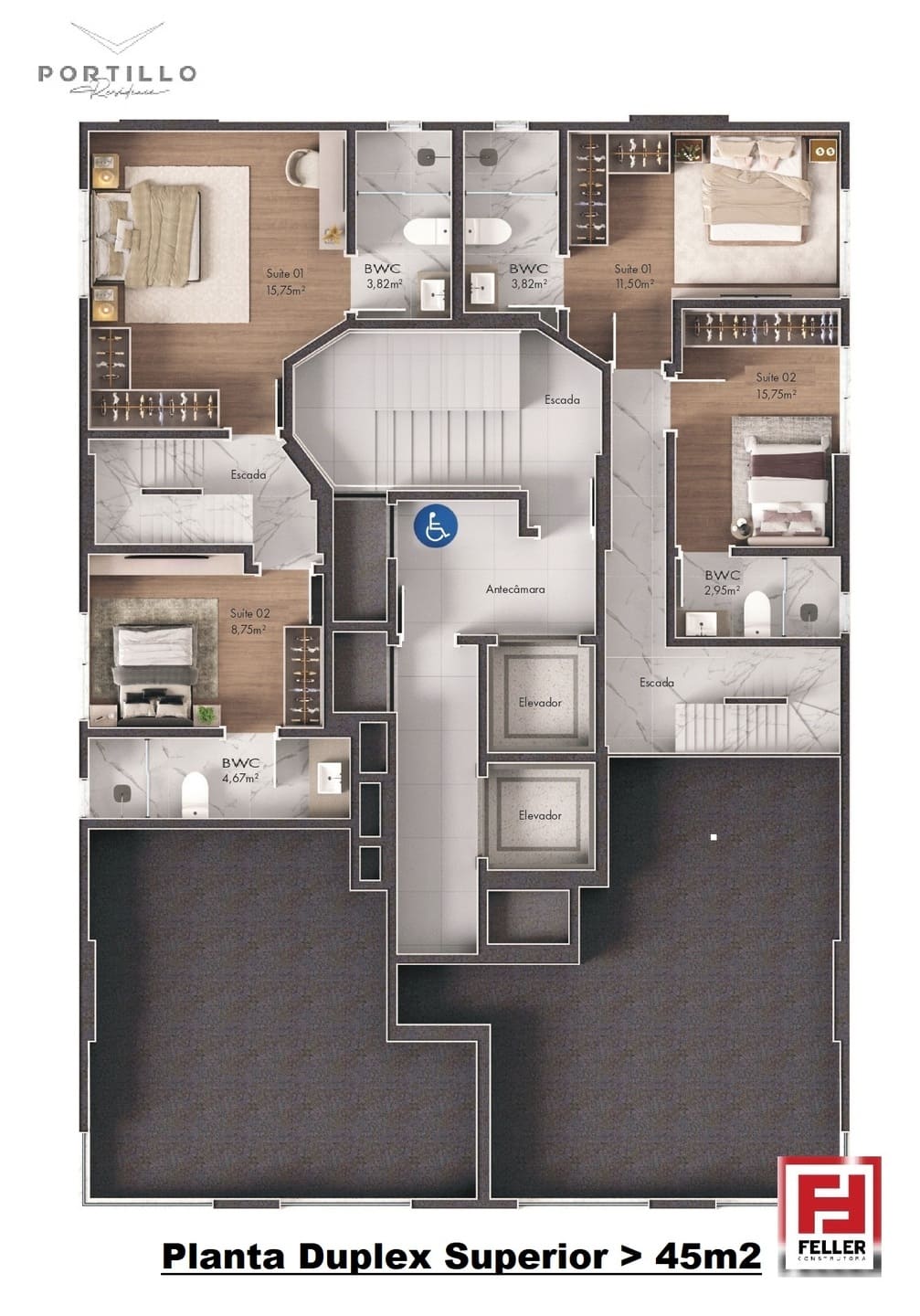 Planta 4 do Portillo Residence em Porto Belo SC