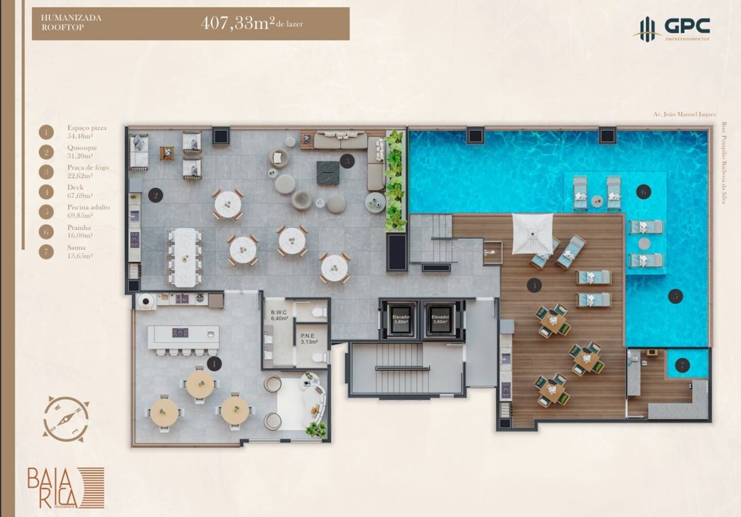 Planta 3 do Residencial Baía Rica em Porto Belo SC