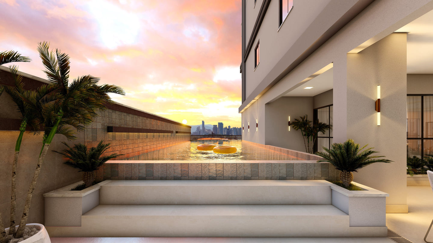 Render 1 do Santa Monica Beach Residence em Porto Belo SC