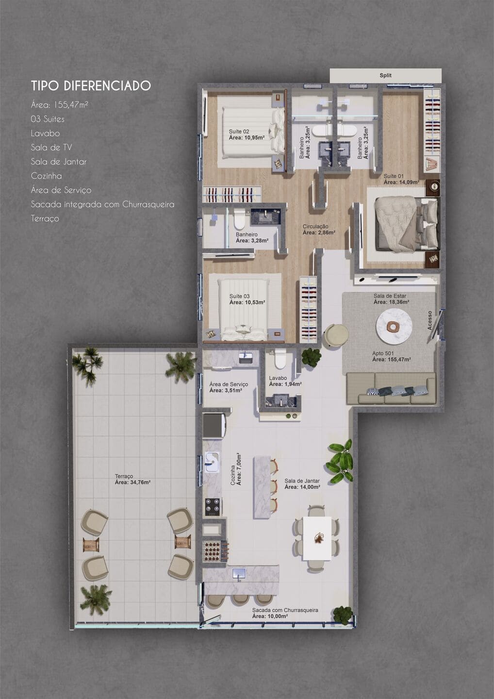 Area de lazer 2 do Santa Monica Beach Residence em Porto Belo SC