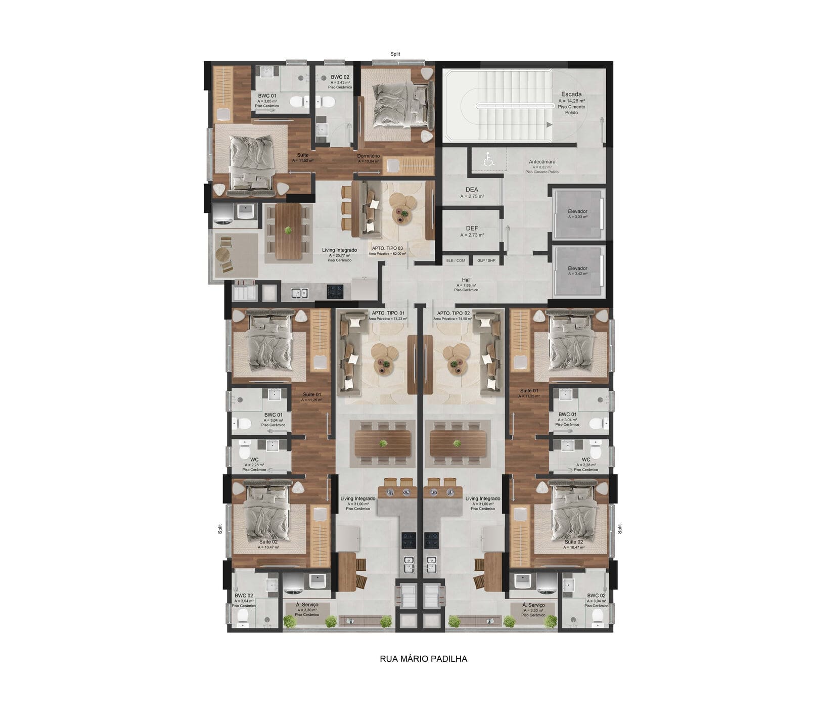 Planta 1 do Sense 106 em Porto Belo SC