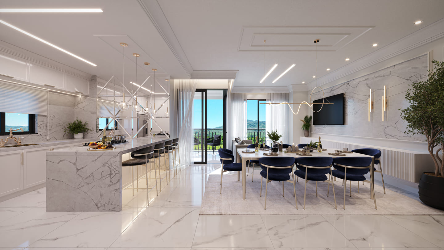 Render 4 do Viva Perequê Residence em Porto Belo SC