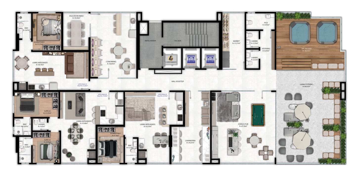 Planta 2 do White Tower em Porto Belo SC