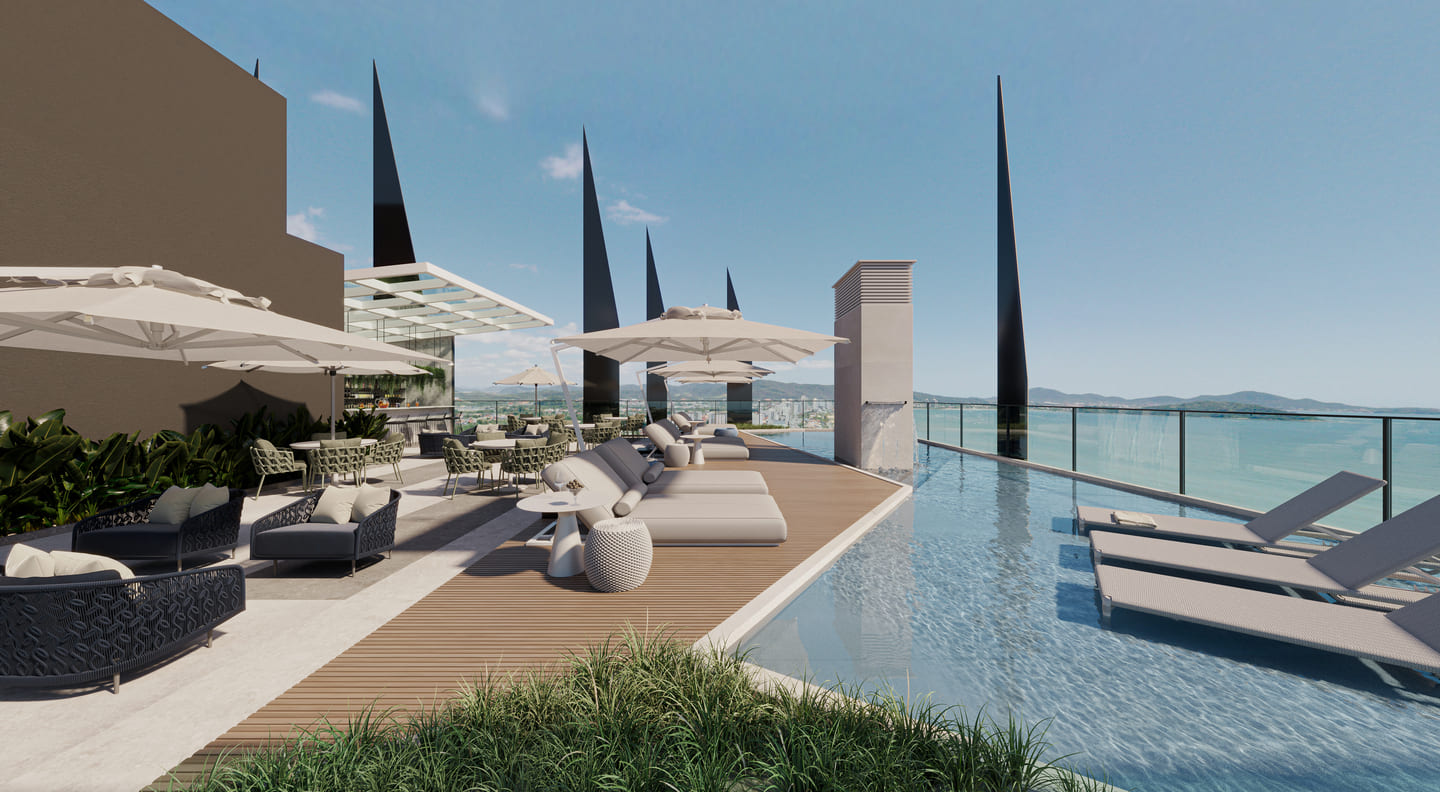 Render 10 do Zion Tower em Porto Belo SC