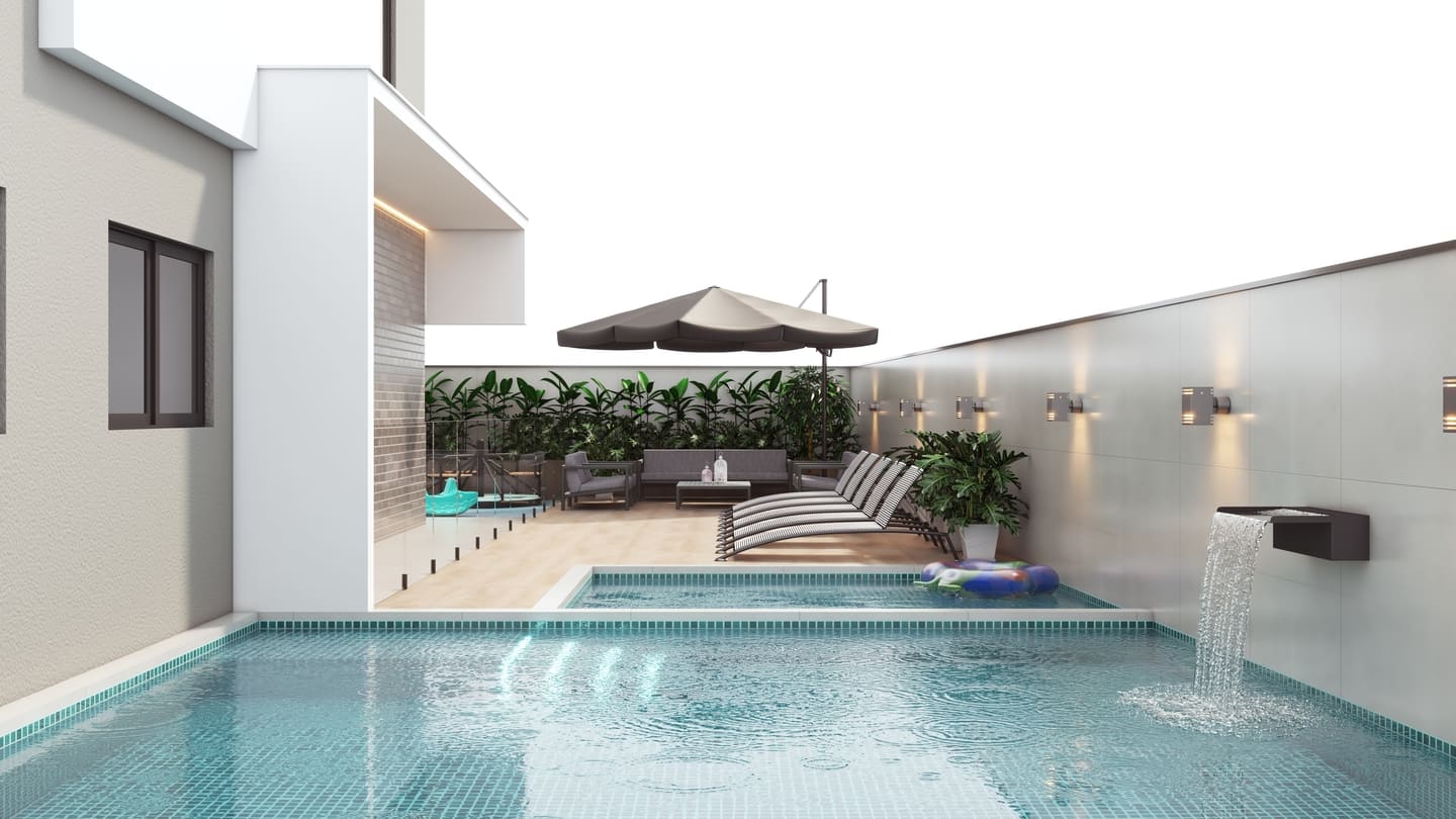 Render 1 do Acquamarine Residence em Porto Belo SC