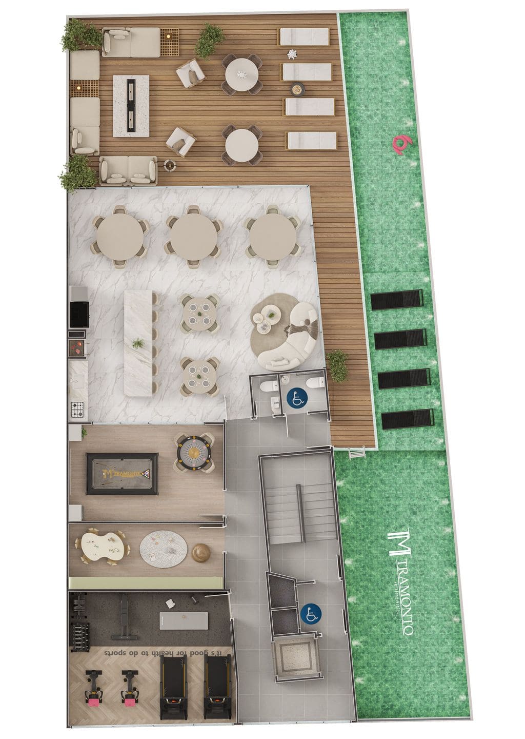 Area de lazer 7 do Algarve Residence em Porto Belo SC