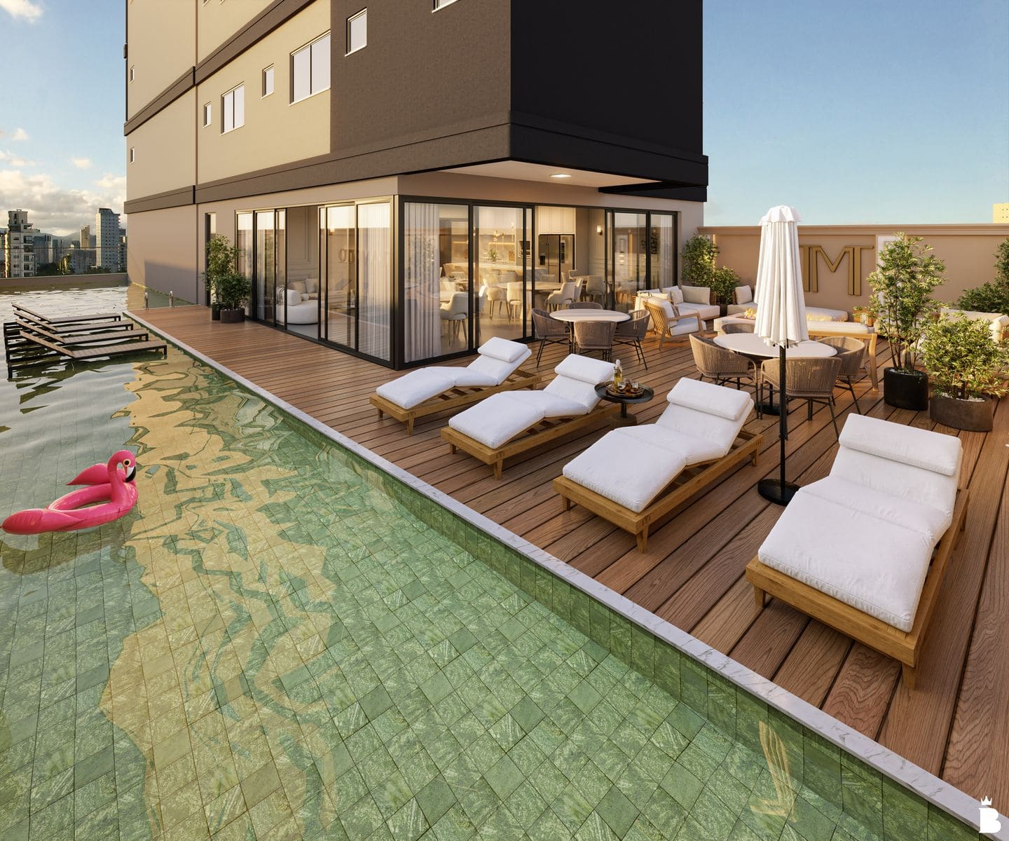 Area de lazer 1 do Algarve Residence em Porto Belo SC