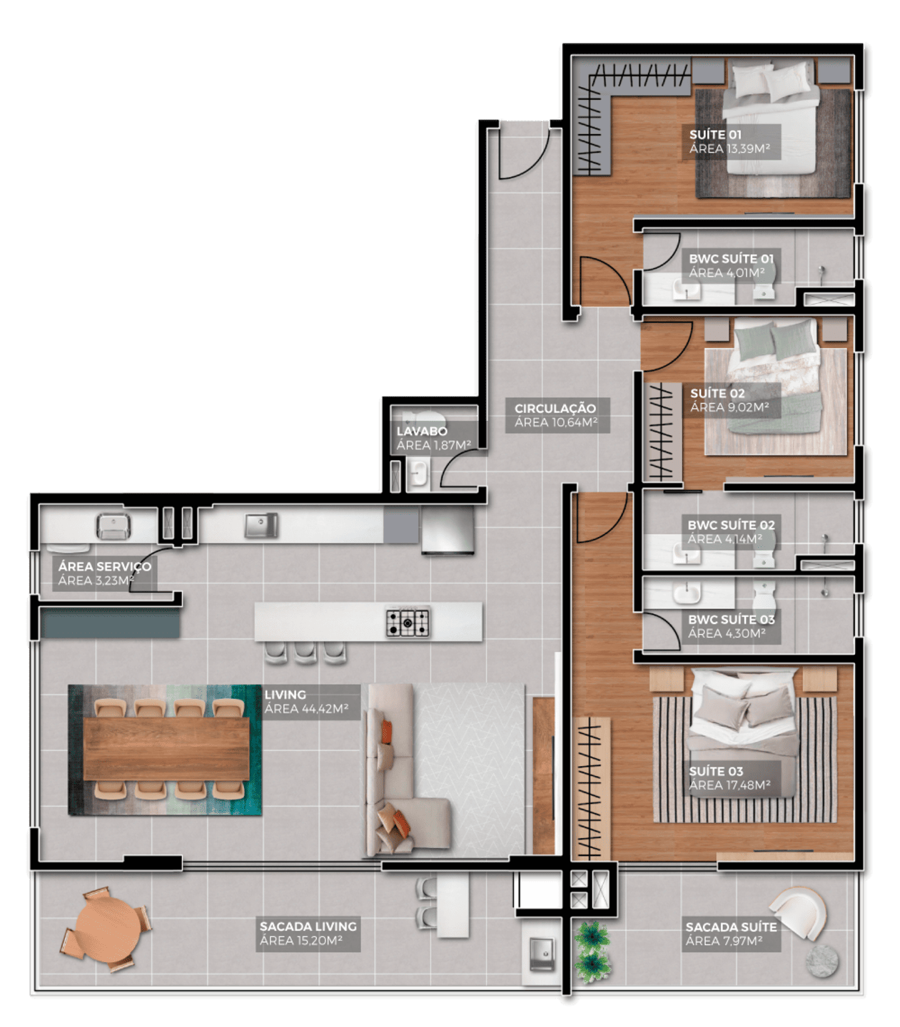 Area de lazer 8 do Baden Baden Residence em Porto Belo SC