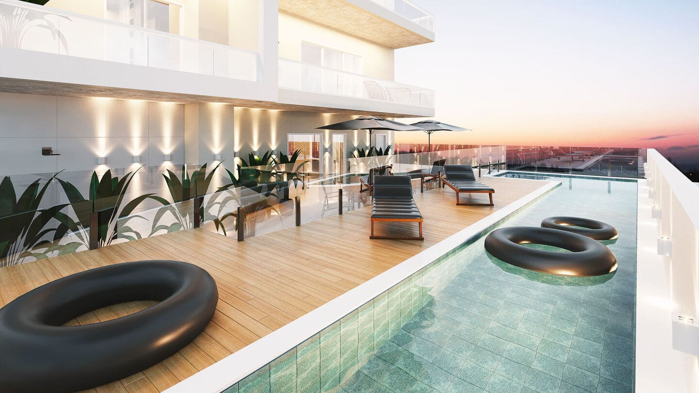 Area de lazer 1 do Baden Baden Residence em Porto Belo SC