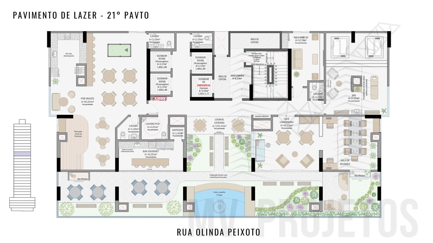 Area de lazer 5 do Bay Window Residence em Porto Belo SC