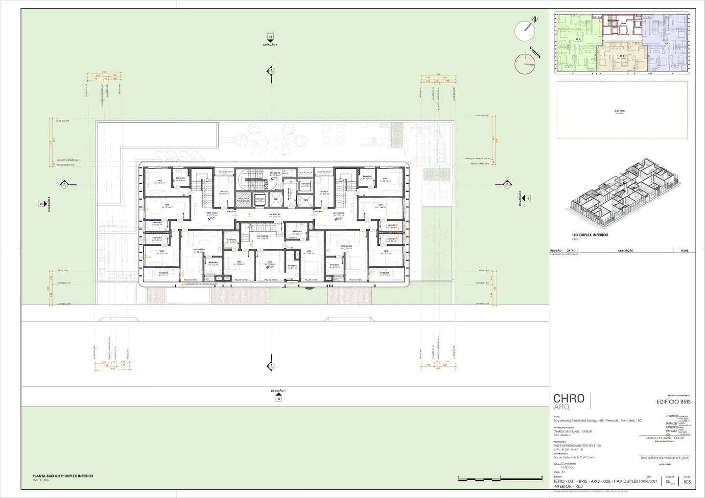 Planta 4 do Bris Residence em Porto Belo SC