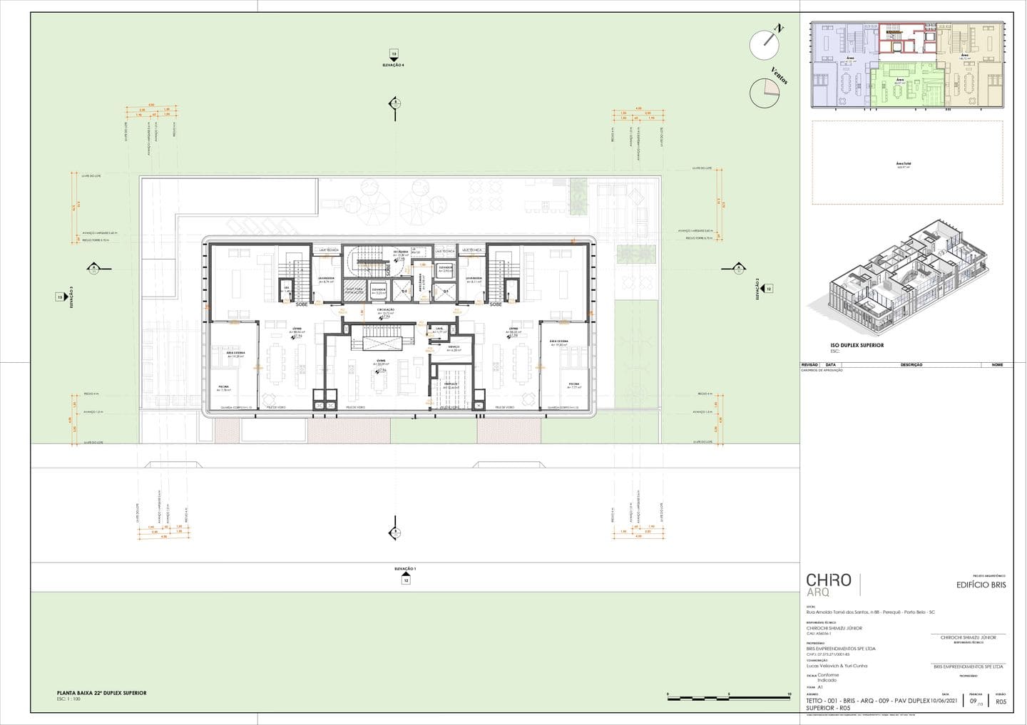 Planta 5 do Bris Residence em Porto Belo SC
