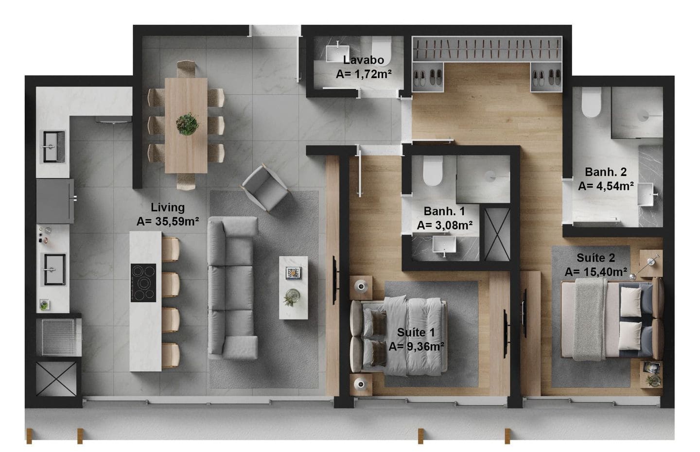 Planta 7 do Bris Residence em Porto Belo SC