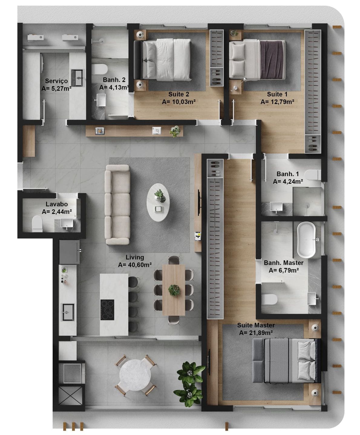 Planta 8 do Bris Residence em Porto Belo SC