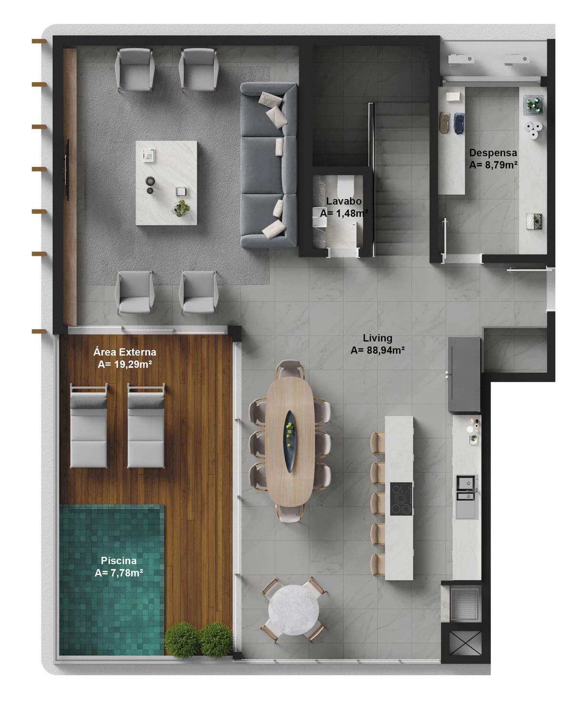 Planta 12 do Bris Residence em Porto Belo SC