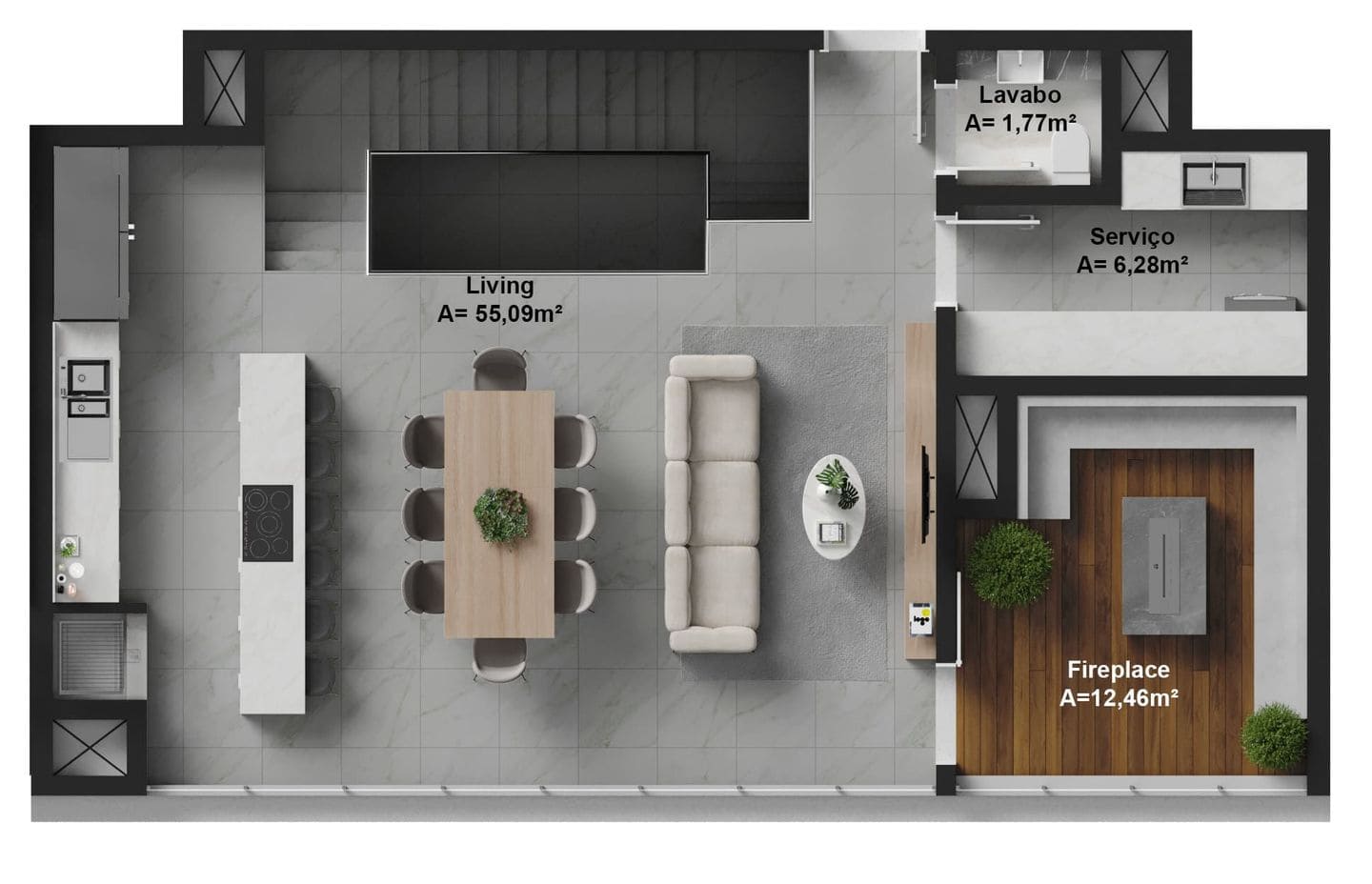 Planta 13 do Bris Residence em Porto Belo SC