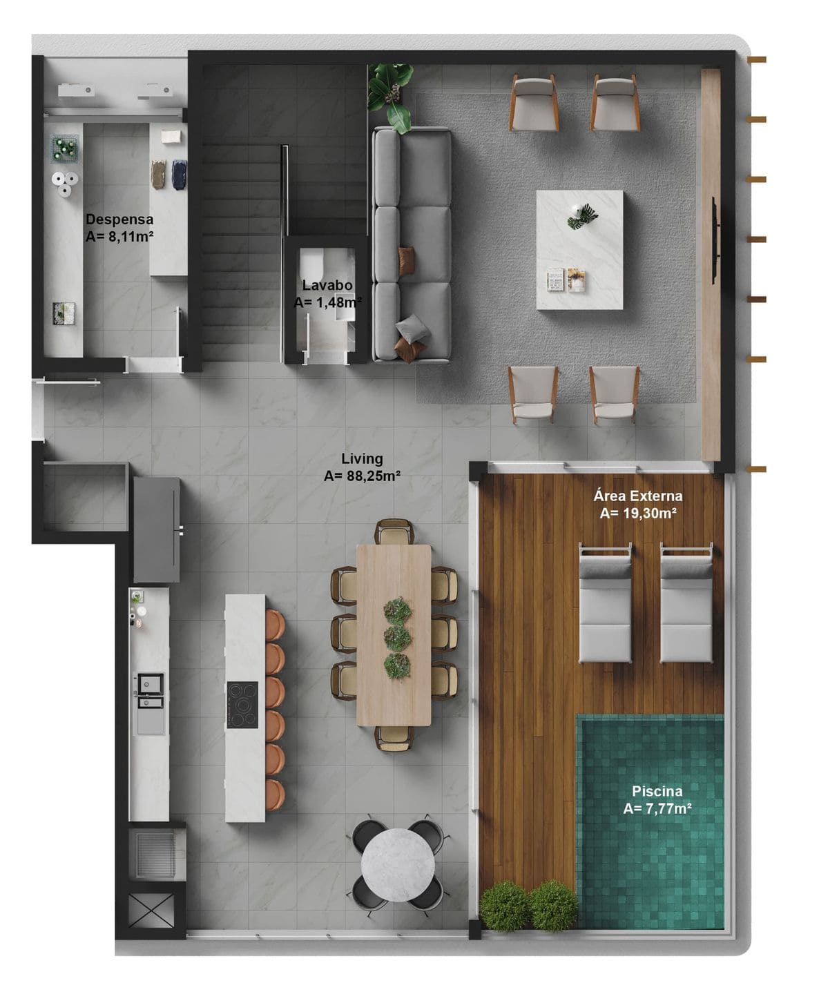 Planta 14 do Bris Residence em Porto Belo SC