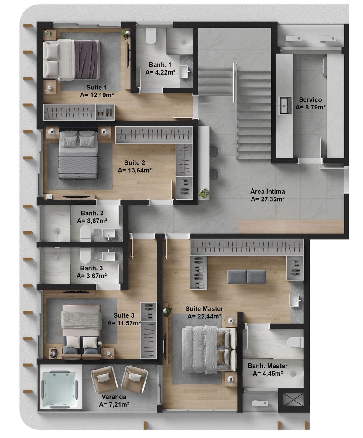 Planta 16 do Bris Residence em Porto Belo SC