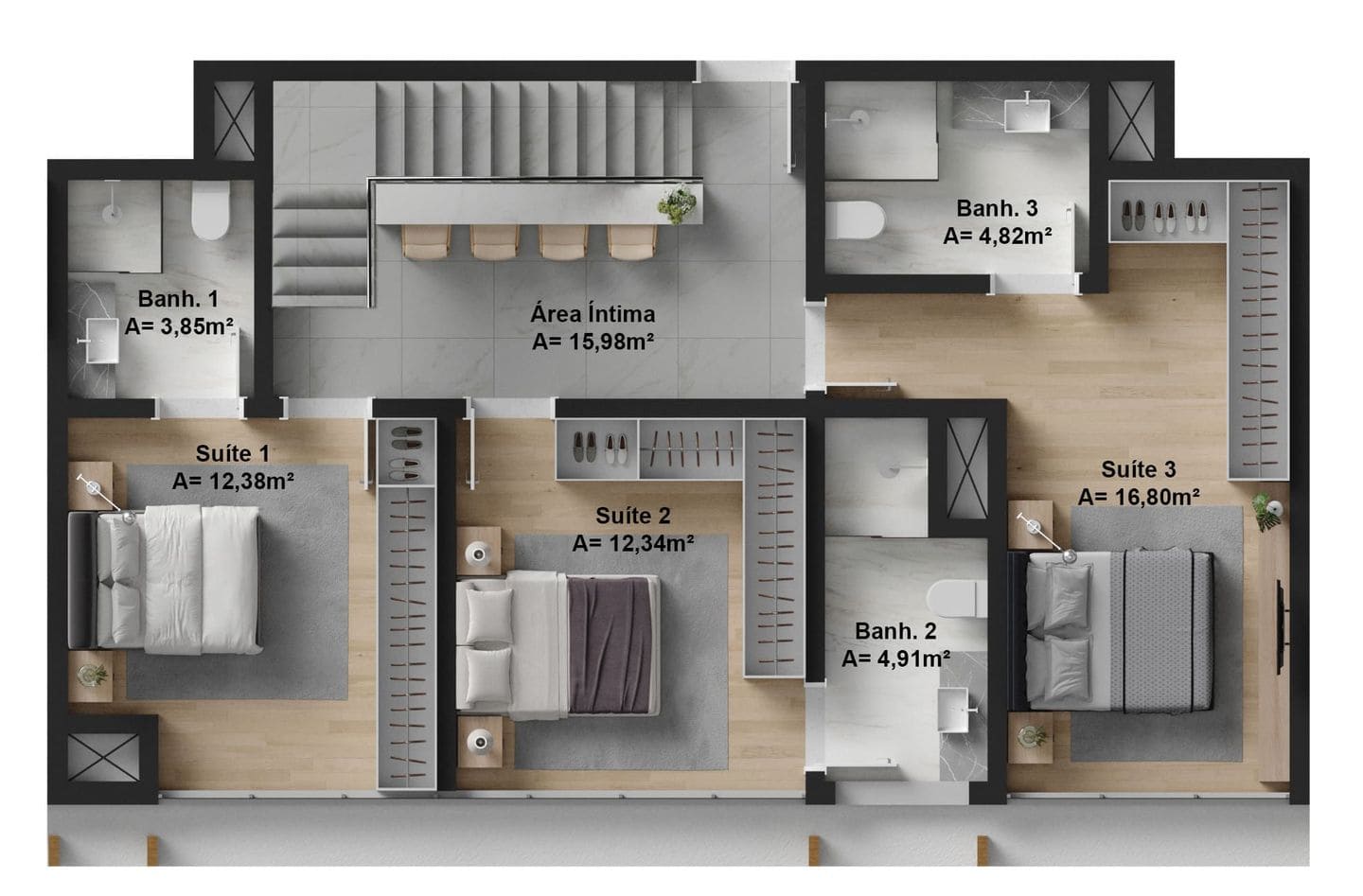 Planta 17 do Bris Residence em Porto Belo SC