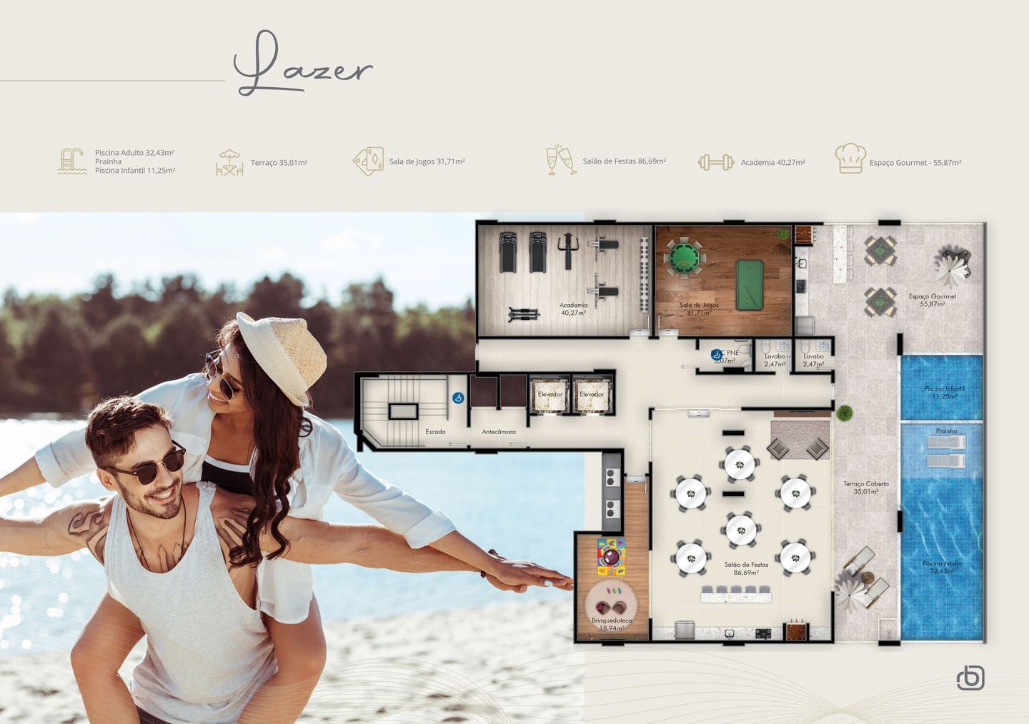 Render 13 do Clara Palace em Porto Belo SC