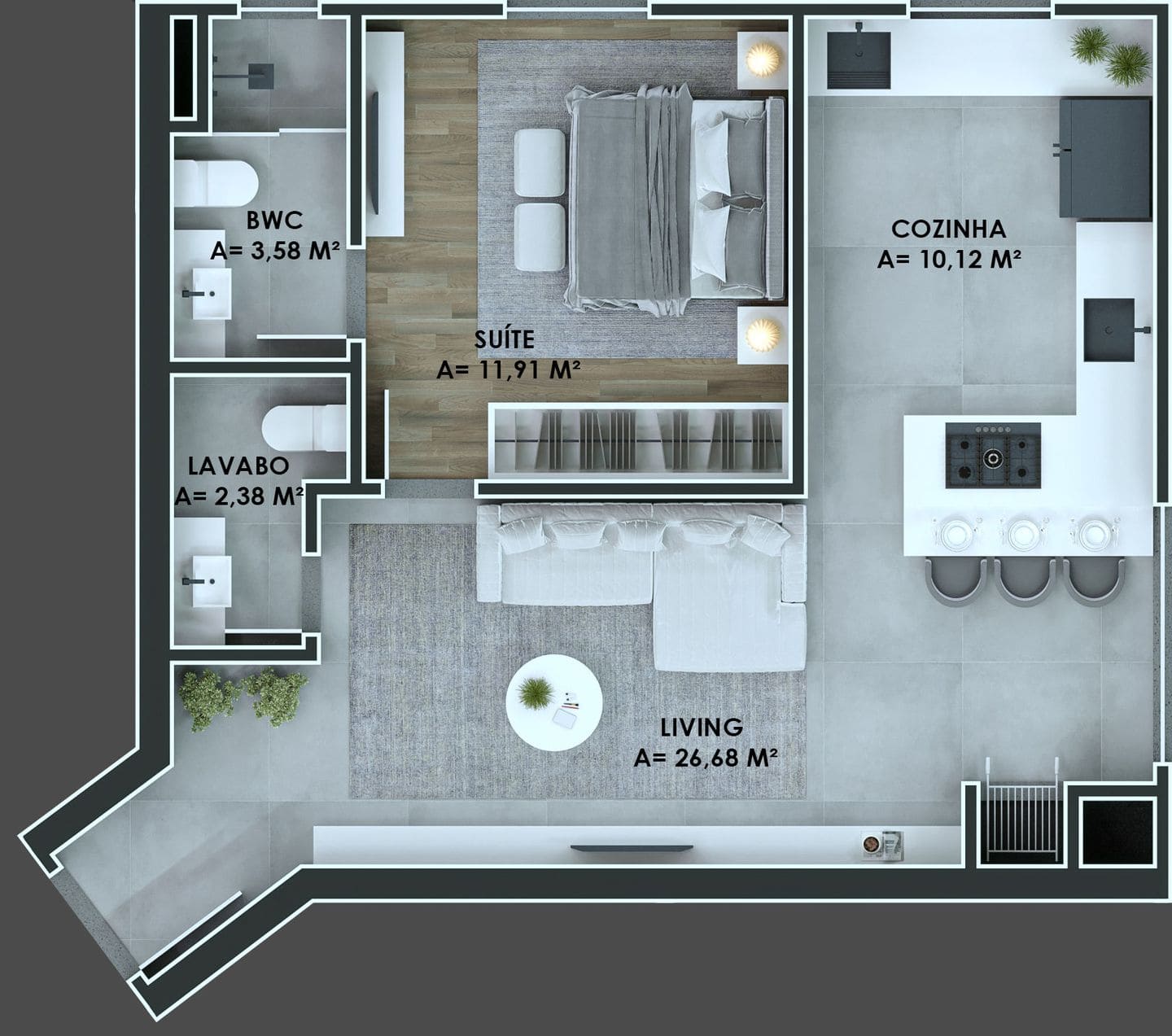 Planta 5 do Downtown Boulevard em Porto Belo SC
