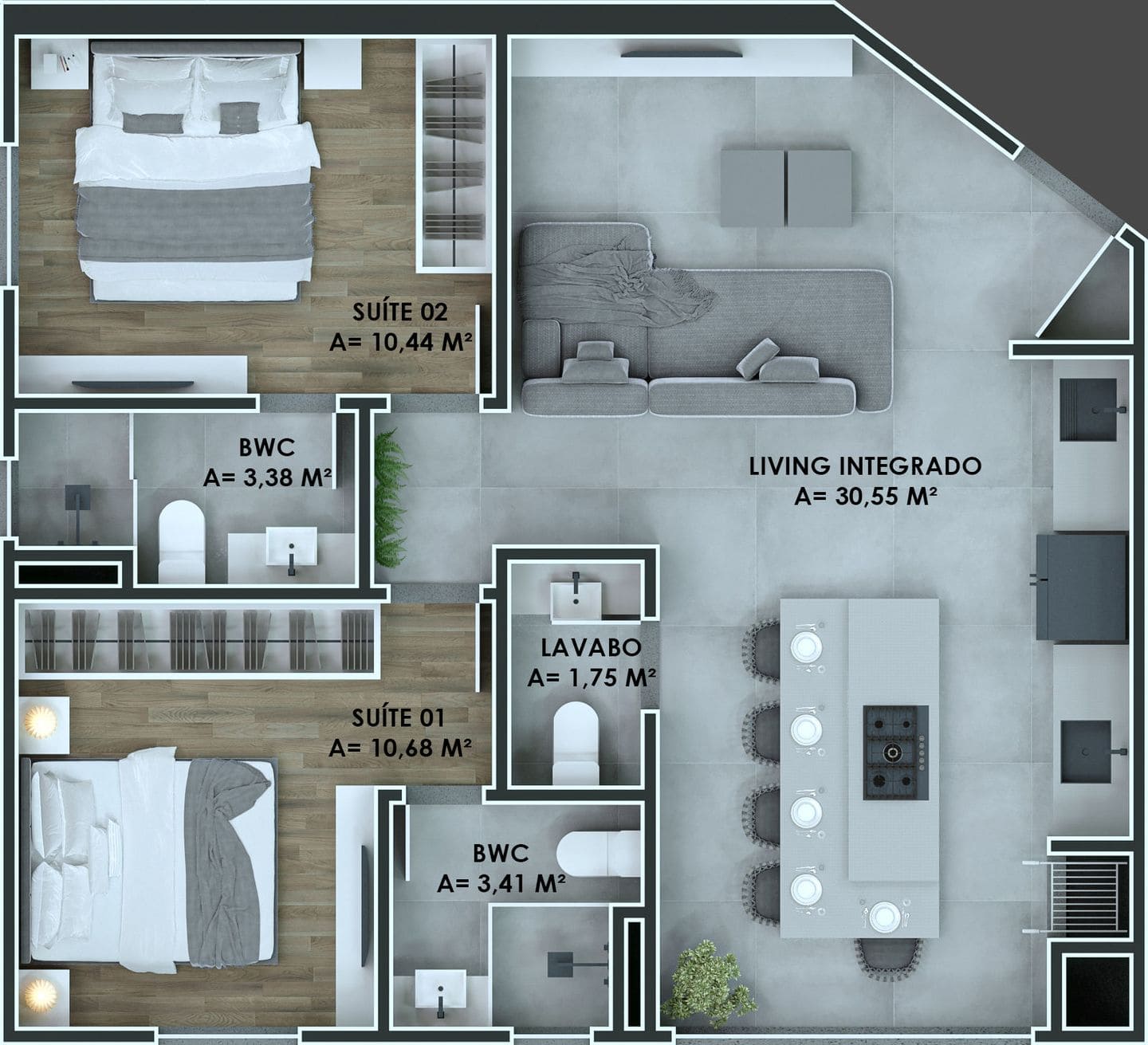 Planta 6 do Downtown Boulevard em Porto Belo SC