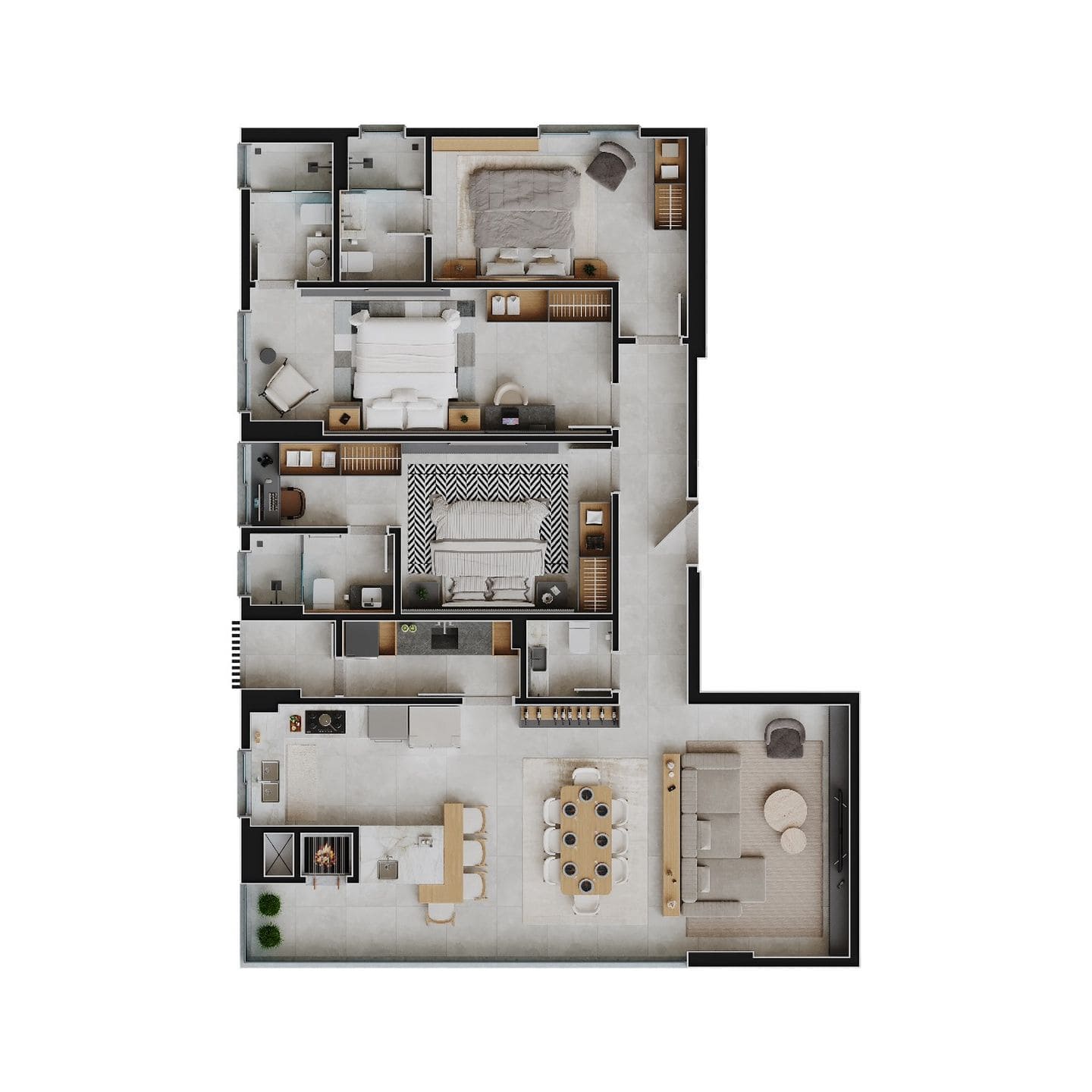 Render 26 do Dream Towers em Porto Belo SC