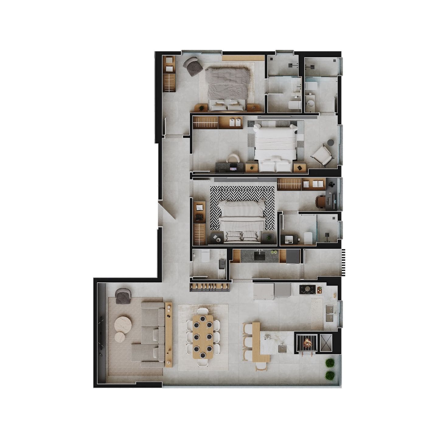 Render 27 do Dream Towers em Porto Belo SC