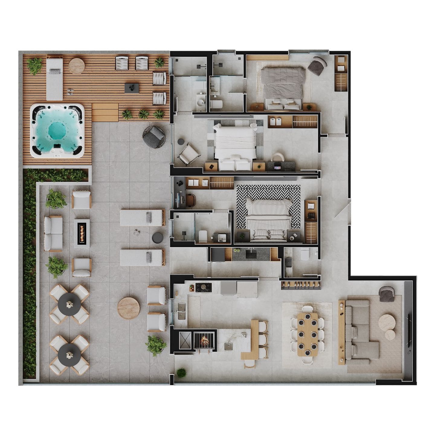 Render 28 do Dream Towers em Porto Belo SC
