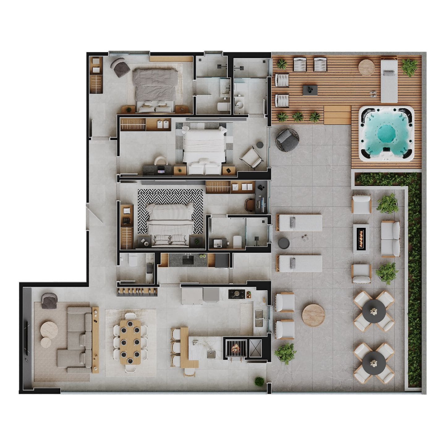 Render 29 do Dream Towers em Porto Belo SC
